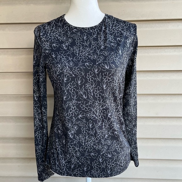 Hang Ten Tops - •Hang Ten• Ladies Long Sleeve Floral Sun Protection Top - Size Small